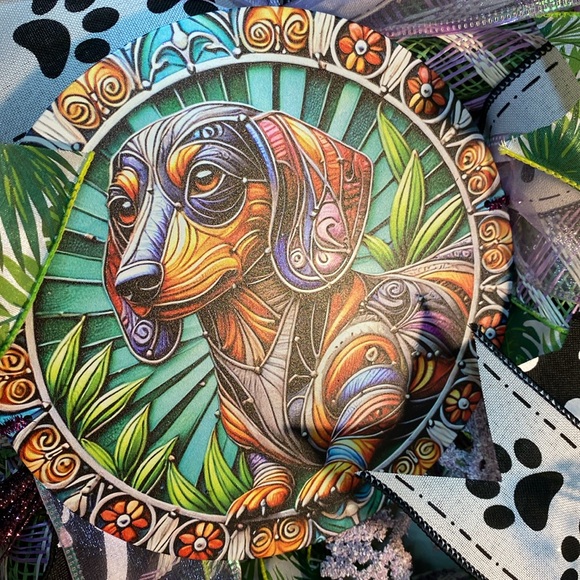 Dachshund fern wreath - Picture 3 of 11